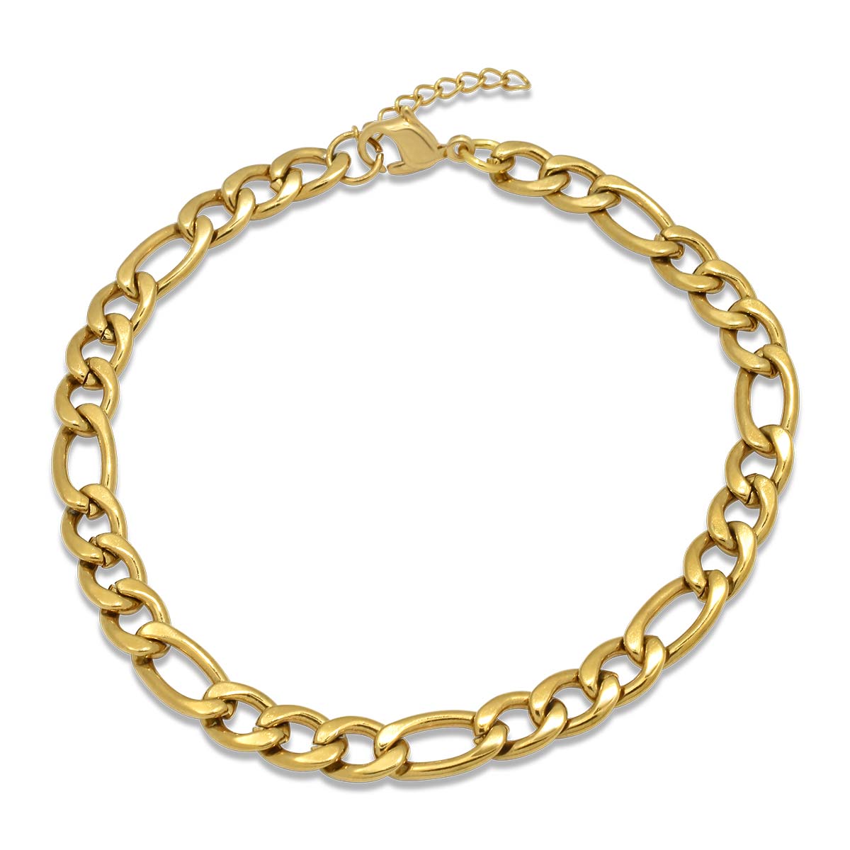 Figaro Gold Bracelet 6MM Βραχιόλι από ανοξείδωτο ατσάλι 316L